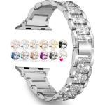 Rosa Uhrenarmbänder aus Stahl mit Armband mit Metallarmband für Damen 