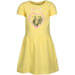 Gelbe Kurzärmelige Kindershirtkleider aus Baumwolle für Mädchen Größe 98 