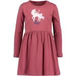 Dunkelrote Langärmelige Kindershirtkleider aus Baumwolle für Mädchen Größe 92 