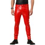 Rote Slim Jeans für Herren Größe XXL Weite 31, Länge 32 