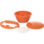 Börner Vegetable slicer Multimaker - full-color bowl with fresh-keeping lid, sieve and. Multiplate, orange