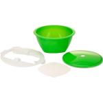 Börner Vegetable slicer Multimaker - tinted bowl with lid, sieve u. Multiplate, green
