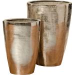 Silberne Boltze Vasen & Blumenvasen aus Aluminium 2 Teile 