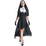 Schwarze Meme / Theme Halloween Nonnen Kostüme aus Polyester für Damen 
