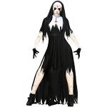 Schwarze Meme / Theme Halloween Nonnen Kostüme aus Polyester für Damen 