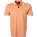 BOSS Black Herren Polo-Shirt, Baumwoll-Piqué, orange