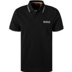 Schwarze Kurzärmelige HUGO BOSS Boss Orange Kurzarm Poloshirts Orangen aus Elastan für Herren Größe XL 