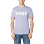 Fliederfarbene Business HUGO BOSS BOSS T-Shirts aus Baumwolle maschinenwaschbar für Herren Größe S 
