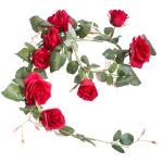 Rote Kunstblumen Rosen 