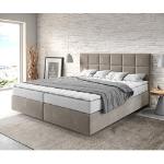 Beige Moderne DELIFE Dream-Fine Betten mit Matratze 180x200 cm 