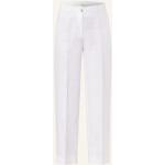 Weiße Brax Maine 7/8 Hosen aus Leinen für Damen Größe XS 