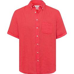 BRAX Herren Style Dan U Linen Garment DYE Herrenhemd aus sommerlichem Leinen mit Button Down Kragen Hemd, Watermelon, XS