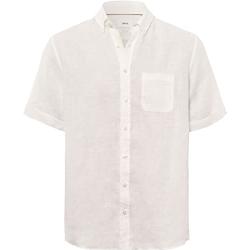 BRAX Herren Style Dan U Linen Garment DYE Herrenhemd aus sommerlichem Leinen mit Button Down Kragen Hemd, White, XL