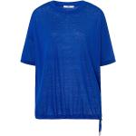 Blaue Brax T-Shirts aus Leinen für Damen Größe L 