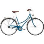 Blaue Citybikes für Damen 28 Zoll mit Felgenbremse 
