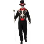 Schwarze Meme / Theme Halloween Skelett Kostüme Dia de los Muertos aus Polyester für Herren 