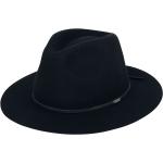 Schwarze Streetwear Brixton Fedora Hüte aus Wolle für Herren Größe L 