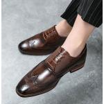 Braune Oxford Schuhe für Herren 