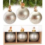 Reduzierte Bronze Moderne Brubaker Weihnachtskugeln & Christbaumkugeln Tiere aus Glas 3 Teile 