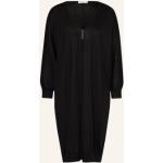 Reduzierte Schwarze Langärmelige BRUNELLO CUCINELLI V-Ausschnitt Winterkleider aus Kaschmir für Damen Größe S 