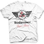 Budweiser Offizielles Lizenzprodukt Vintage Eagle Herren T-Shirt Groß & Hoch Herren T-Shirt (Weiß), 5XL
