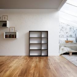 Bücherregal Nussbaum - Modernes Regal für Bücher: Hochwertige Qualität, einzigartiges Design - 115 x 156 x 34 cm, Individuell konfigurierbar