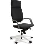 Bürosessel mit verstellbarer Sitzhöhe Unique APOLLO - Konstruktion weißes Material, Polsterung BLACK Stoff