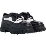 Schwarze Brogues Schuhe aus Gummi für Damen Größe 40 