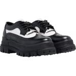 Reduzierte Schwarze Brogues Schuhe aus Gummi für Damen Größe 42 