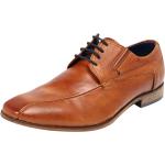 Braune Business Bugatti Fashion Flache Business-Schuhe Schnürung für Herren 