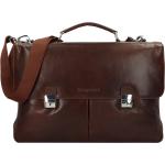 Reduzierte Braune Business Bugatti Fashion Romano Messenger Bags aus Leder mit Laptopfach für Herren 