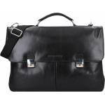 Reduzierte Schwarze Business Bugatti Fashion Romano Messenger Bags aus Leder mit Laptopfach für Herren 