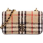 Burberry Crossbody Bags - Lola Small Boucle Vintage Check - Gr. unisize - in Beige - für Damen - aus Textil & Textil & Metallkette