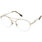 Goldene Elegante Burberry Ovale Brillen aus Metall 