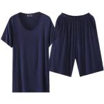 Hellgraue Kurzärmelige Schlafanzüge & Pyjamas aus Modal maschinenwaschbar Größe 3 XL Große Größen 