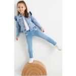 Blaue C&A Kinderjeggings & Kinderjeans-Leggings mit Glitzer aus Baumwolle für Mädchen Größe 122 