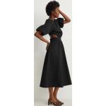 Reduzierte Schwarze C&A Cut Out Dresses aus Baumwolle für Damen Größe M 