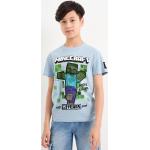 Blaue Kurzärmelige C&A UNBRANDED Minecraft Kindershirts aus Jersey für Jungen Größe 164 