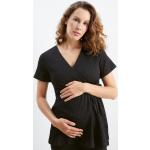 Schwarze C&A Blusen für Schwangere aus Elastan für Damen Größe M 
