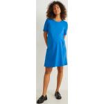 Reduzierte Blaue C&A Frühlingskleider aus Jersey für Damen Größe XS 