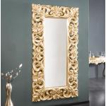 Cagü: Xxl Romantischer Wandspiegel Spiegel [florence] Gold Antik In Barock-Design Aus Kunststein 180cm X 90cm | Vertikal Oder Horizontal Aufhängbar