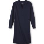Cobaltblaue Langärmelige Calida Damennachthemden aus Jersey Größe XS 