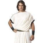 Cremefarbene Gestreifte Römer Kostüme für Herren 