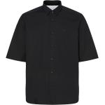 Schwarze Kurzärmelige Calvin Klein Kurzarmhemden aus Popeline für Herren Größe 5 XL Große Größen 