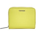 Gelbe Calvin Klein CK Damengeldbörsen & Damenportemonnaies aus Polyurethan mit RFID-Schutz 