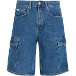 Blaue Calvin Klein Jeans Bermudas aus Baumwolle für Herren 