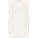 Reduzierte Weiße Langärmelige Calvin Klein Jeans Stehkragen Winterkleider aus Baumwolle für Damen Größe XS 