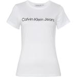 Reduzierte Weiße Calvin Klein Jeans T-Shirts aus Jersey für Damen Größe M 