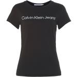 Reduzierte Schwarze Calvin Klein Jeans T-Shirts aus Jersey für Damen Größe S 