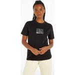 Reduzierte Schwarze Calvin Klein Jeans T-Shirts mit Pailletten aus Jersey für Damen Größe 3 XL Große Größen 